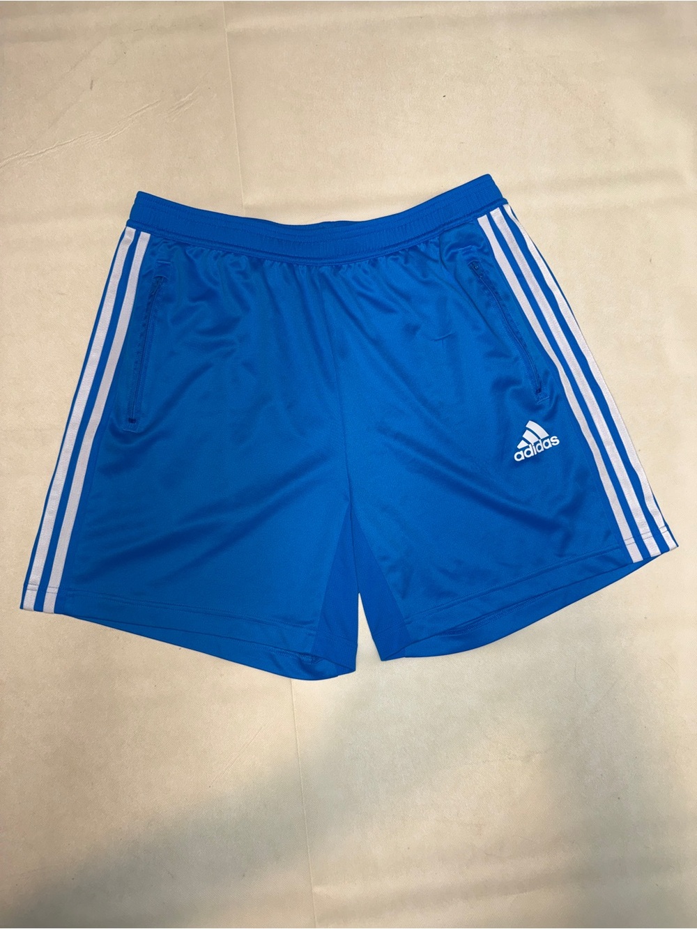 adidas Men’s Blue 3-Stripe Athletic Shorts